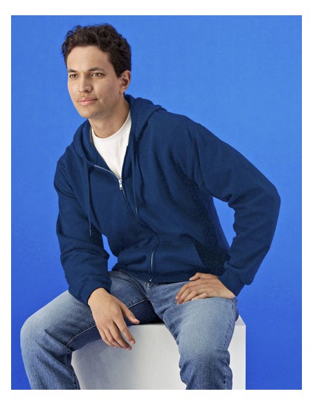 GIL-SF600-Softstyle® Midweight Fleece Adult Full Zip Hooded Sweatshirt 2